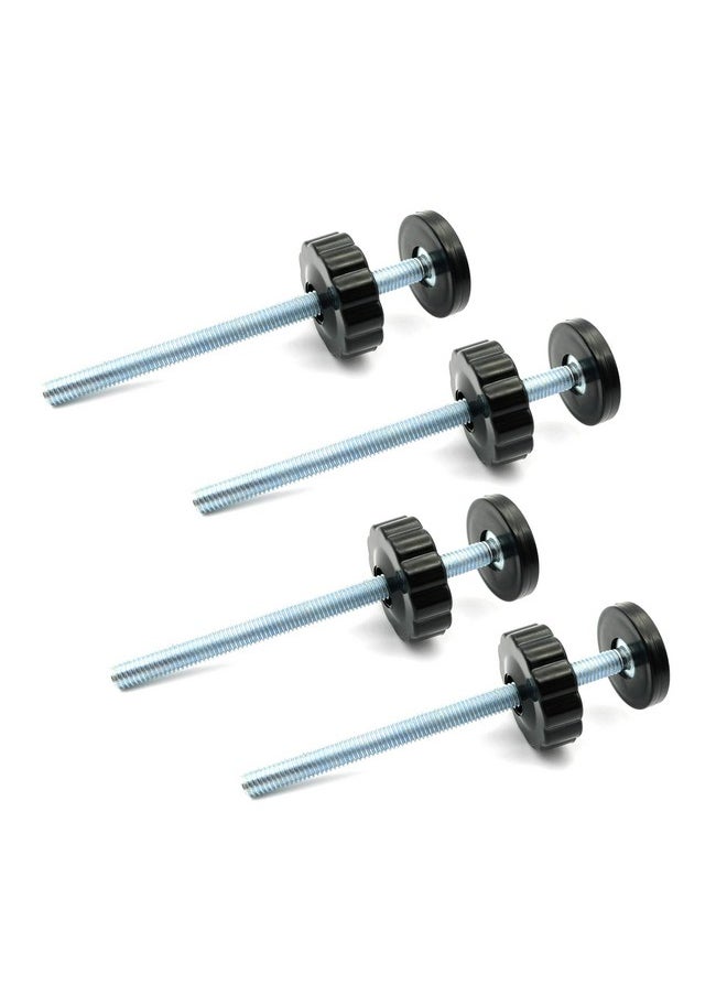 vmaisi 4 Pack 8Mm Baby Gate Threaded Spindle Rod Replacement Hardware Parts Kit For Pet & Dog Pressure Mounted Safety Gates Extra Long Wall Mounting Accessories Screws Rods Adapter Bolts Black  - Image 3