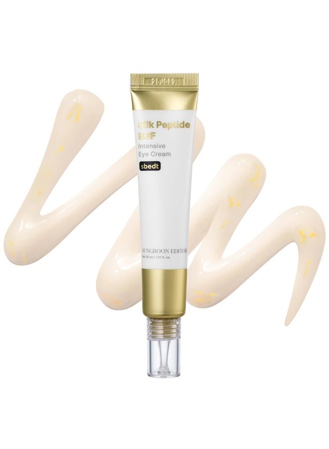 SUNGBOON EDITOR Silk Peptides EGF Intensive Eye Cream with Copper Peptides for Puffiness & Fine Lines, Patented Peptide Complex, Firm-looking & Hydration, Korean Skin Care 1.01 fl oz - Image 1