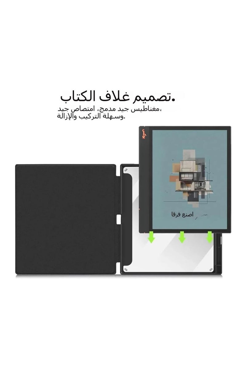 general Compatible with the Onyx Boox Note X3 Pro 10.3-inch (2024) magnetic flip cover case, featuring a pen holder, ultra-thin hardback shell, and automatic sleep/wake functionality, designed for the Boox - Image 3