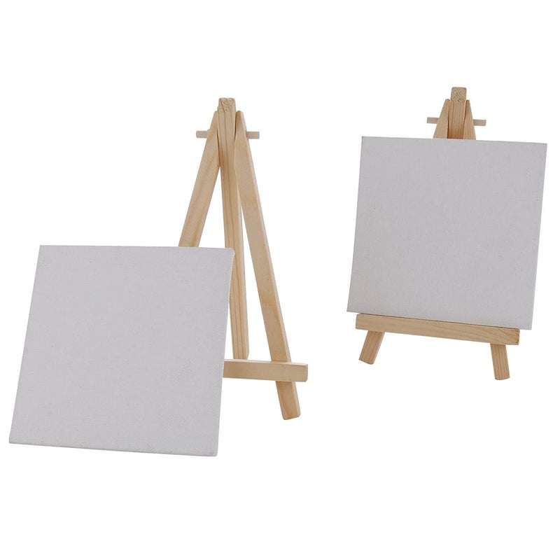 53 Arts 53ARTS Art Mini Display Easel with Canvas Board Pack of 24pc (7X9 CM)  - Image 3