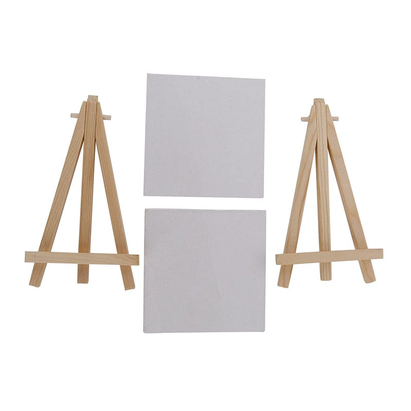 53 Arts 53ARTS Art Mini Display Easel with Canvas Board Pack of 24pc (7X9 CM)  - Image 4