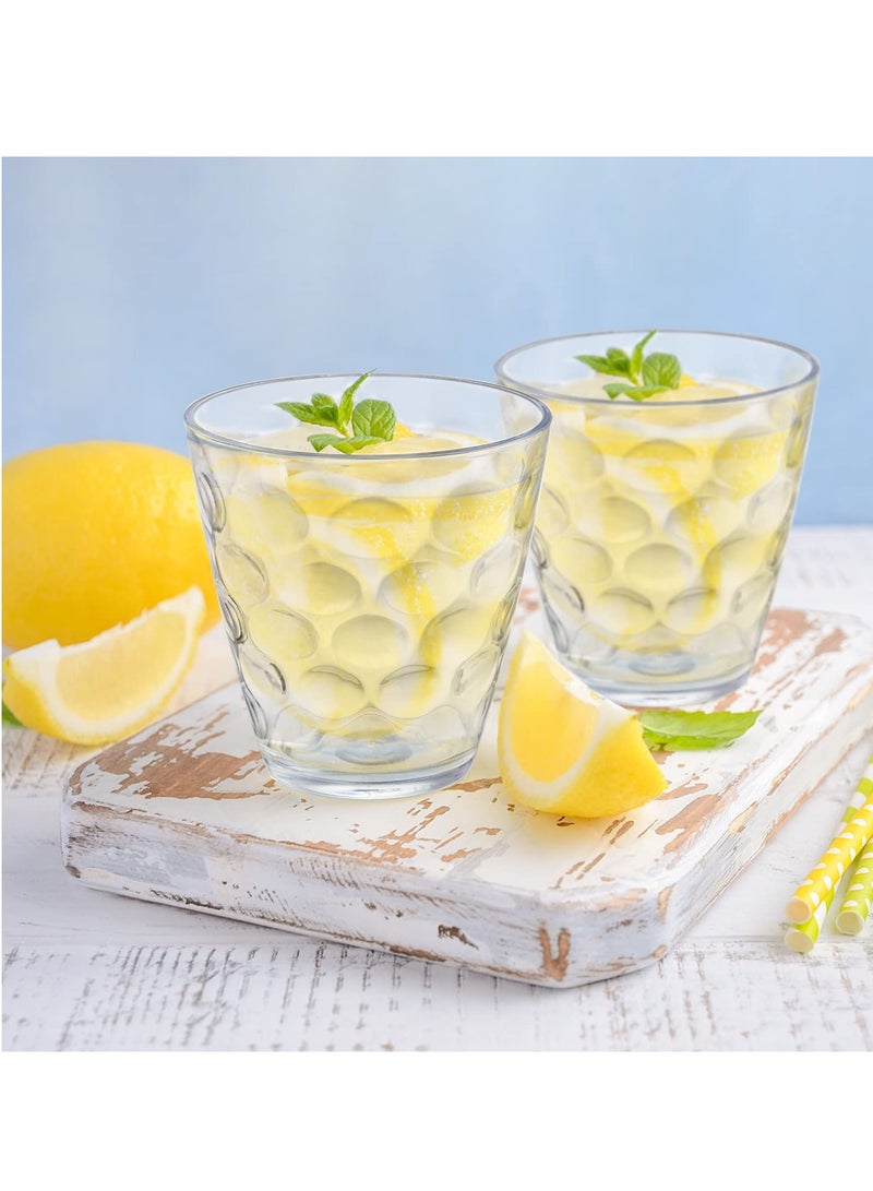 SYOSI 9.5 oz Unbreakable Plastic Tumblers, Set of 9 Clear Water Cups, Reusable Drinking Glasses for Juice, Beverages, BPA Free, Stackable, Dishwasher Safe  - Image 5