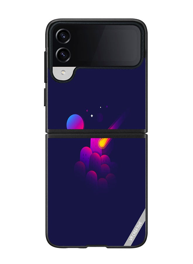 VR CREATIVE - Protective Case Cover For Samsung Galaxy Z Flip4 Space Minimalist Design Multicolour - Image 1