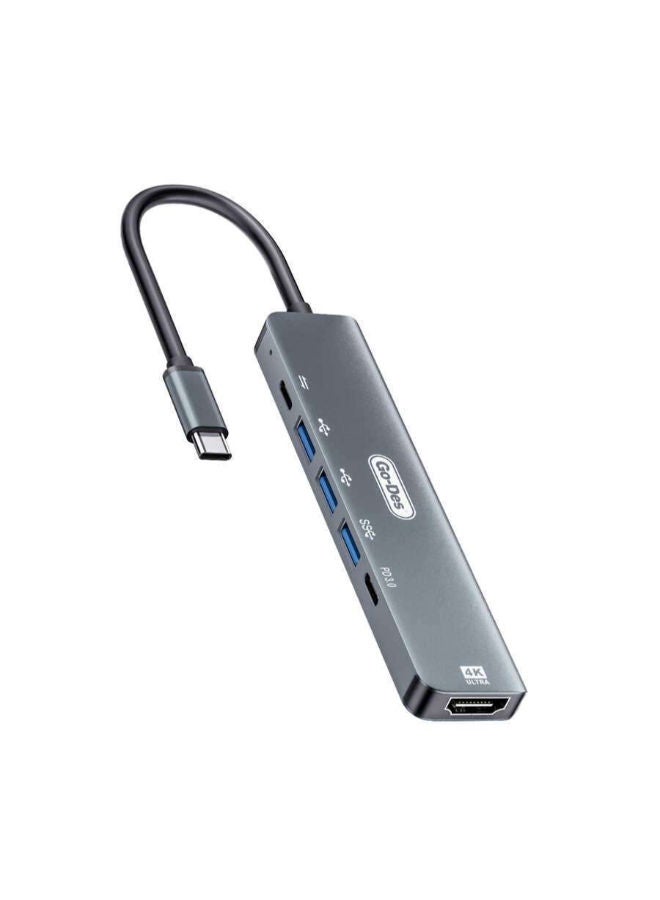 GO-DES Go Des GD-6830 Type-c to HDTV 6 in 1 - Image 2