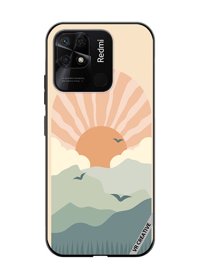 VR CREATIVE Protective Case Cover For Xiaomi Redmi 10C Abstract Landscape Design Multicolour - Image 1