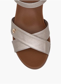 Le Confort Women Textured Strap Sandals with Block Heels and Buckle Closure  - Image 4