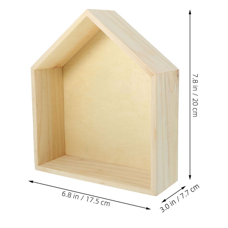 🏠 رف جداري مودرن لتزيين المنزل بتصميم مبتكر على شكل خماسي من الخشب المتين - Image 3