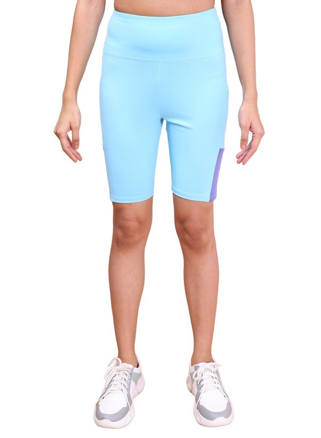 Rupa Colors Womens PLAYSURE Dry FIT Activewear Cycling Shorts | Stretchable Warp Knit Fabric | Side Pocket | Reflecting Logo | Body-Hugging - Image 1