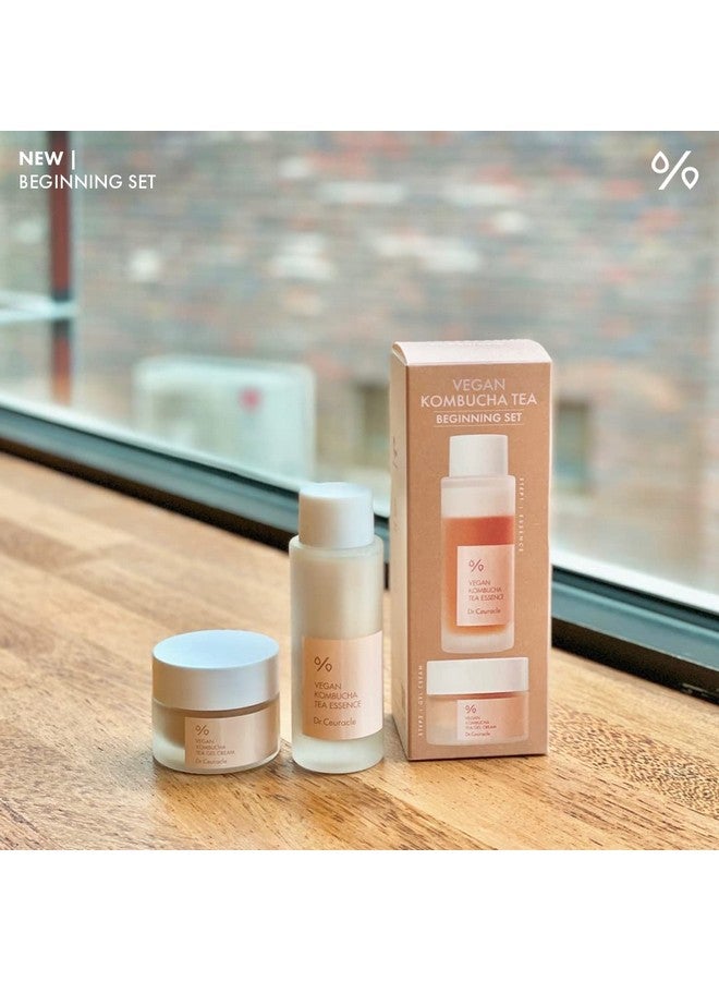 leegeehaam Dr.Ceuracle by leegeehaam Vegan Kombucha Tea Beginning Set - Korean Skincare Starter Kit, Essence (50 ml / 1.69 fl oz) and Gel Cream (30g / 1.05 oz) - Image 2