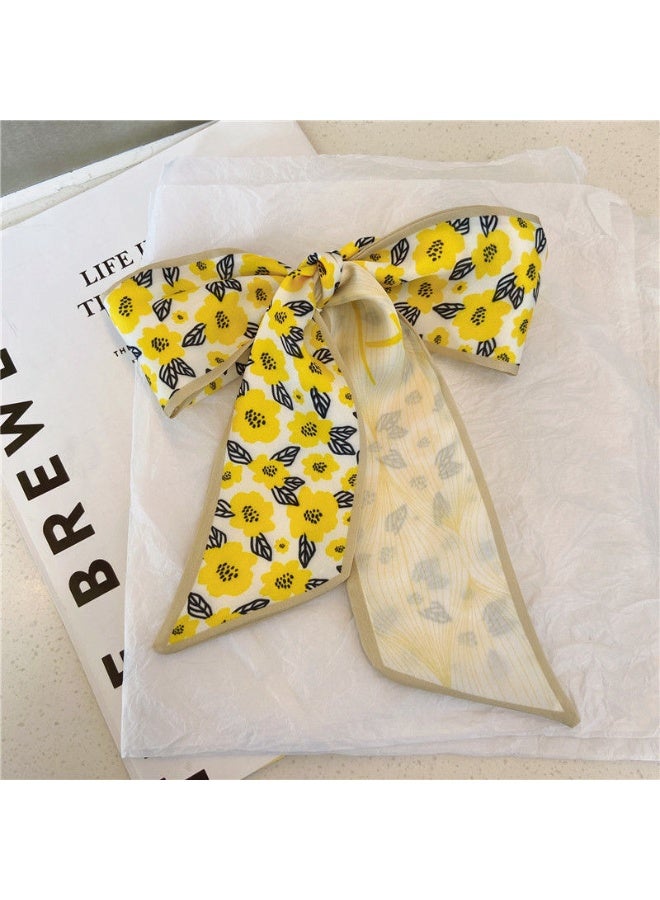 وشاح حريري صغير مناسب لجميع الأذواق، ربطة شعر طويلة ضيقة، حقيبة، شريط، شريط منقوش بسيط للنساء