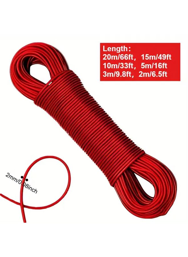 Heavy Duty Stainless Steel Wire Rope With Lobster Clasp 2m 6.5ft Multipurpose Corrosion Resistant For Outdoor Patio Garden Laundry Clothesline Hanging Plants Tarps Tents Camping - Image 2