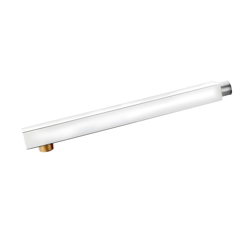 NEW WARE New Ware Shower Arm Square 45 Silver Premium Extension for Optimal Shower Placement 225 MM