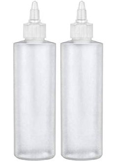 BRIGHTFROM Twist Top Applicator Bottles Squeeze 8 Oz Empty Plastic Bottles Refillable Open/Close Nozzle Hair Coloring/Multi Purpose (Pack Of 2)  - Image 1