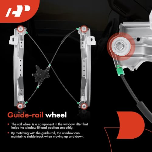 A-Premium Power Electric Window Regulator without Motor Compatible with Town & Country Dodge Grand Caravan Ram C/V Volkswagen Routan 2008-2018 Front Passenger Side - Image 5