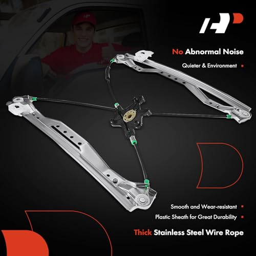 A-Premium Power Electric Window Regulator without Motor Compatible with Town & Country Dodge Grand Caravan Ram C/V Volkswagen Routan 2008-2018 Front Passenger Side - Image 4