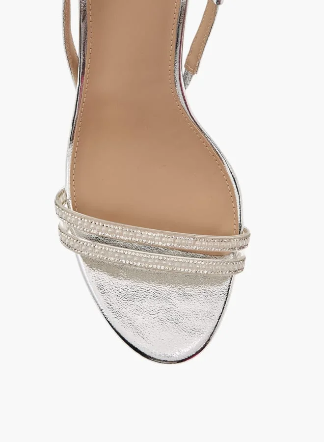Flora Bella By Shoexpress Women Embellished Slingback Sandals with Flared Heels