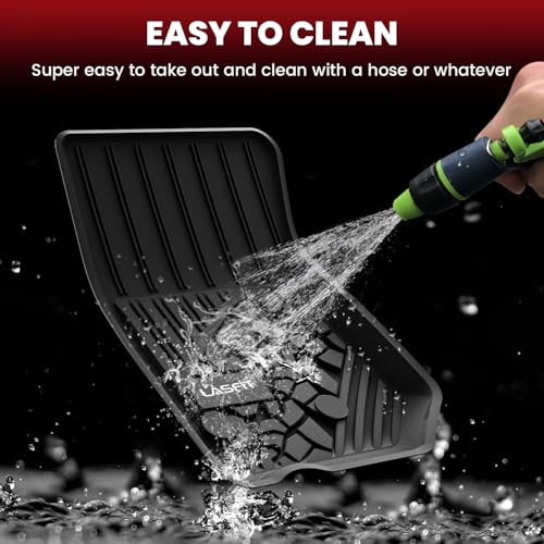 LASFIT حصائر أرضية LASFIT لجيب رانجلر JK 2014-2018 غير محدود 4 أبواب (ليس لجهاز JL أو 2 أبواب) حصائر سيارات مخصصة لجميع الأحوال الجوية TPE 1st & 2nd Row، أسود - Image 4