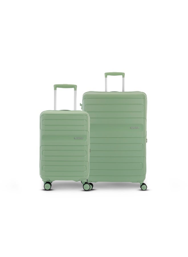 AMERICAN TOURISTER RINIA 2‑Piece Hard Luggage Set – Green - Image 1