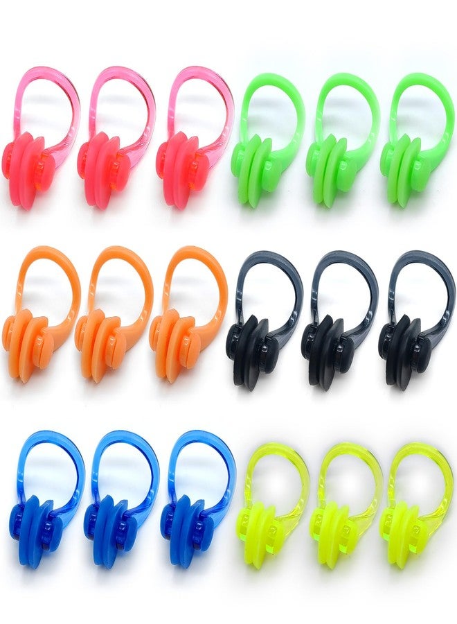 Zooshine 18 Pcs Swim Nose Clips for Adults Kids 7+,Soft Silica Gel Waterproof Nose Plugs for Pool Swimming Water Sports,Protect Nose in Water - Image 1