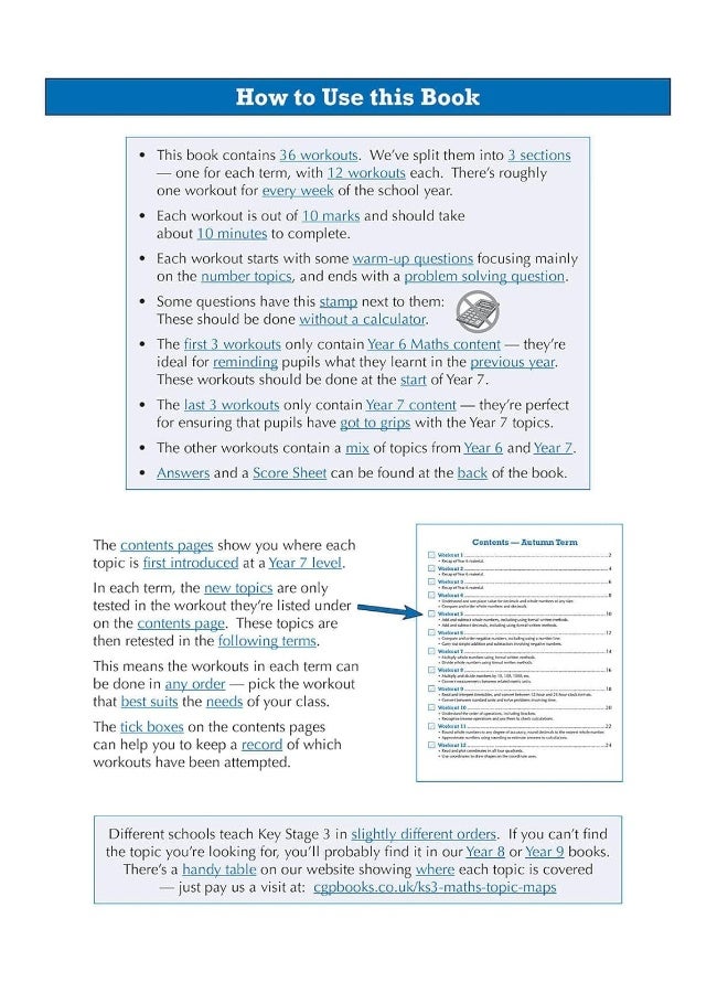 KS3 Maths 10-Minute Weekly Workouts - Year 7  - Image 3