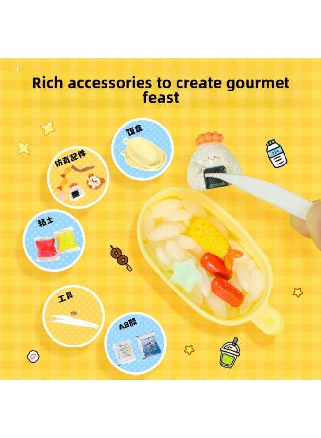 Mini Miniature Lunch Box Children's Food Play Food Toys Simulation Play Kitchen Toys Handmade Diy Materials-Color:Mini Miniature Lunch Box (pink)  - Image 5