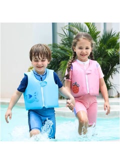 GGEROU Puddle Jumper Kids Swim Vest with Adjustable Strap for 20-55lbs Toddler Floaties with Shoulder Harness Arm Wings for 2-7 Years Old Life Jacket for Sea Beach Pool, Blue  - Image 3