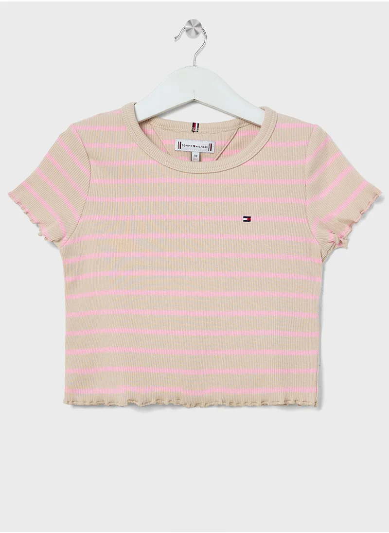 TOMMY HILFIGER Youth Ribbed Knitted Top