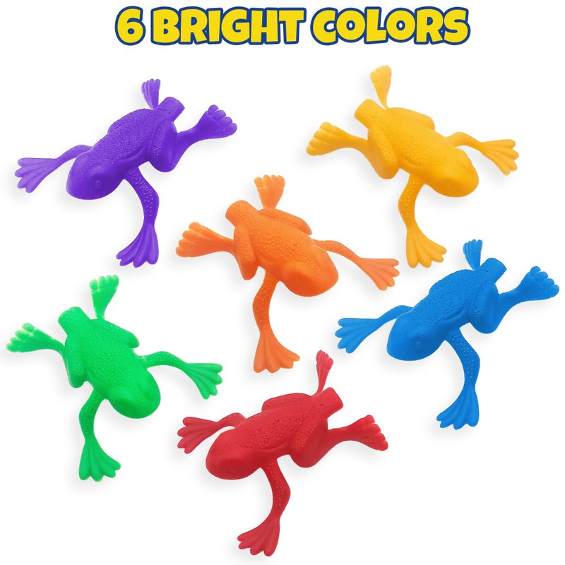 ArtCreativity 144-Pack Jump-n-Leap Frogs â€“ 2" Colorful Plastic Jumping Toys for Holiday Parties, Stocking Stuffers, Classroom Gifts, Winter Games & Fun Christmas Giveaways for Kids Ages 3+ - Image 3