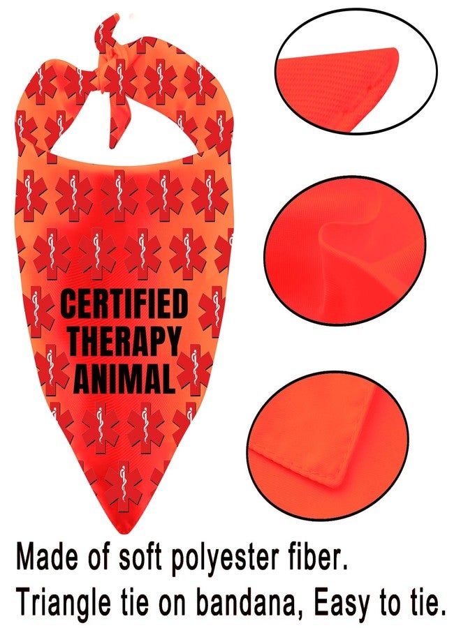 BLUPARK Therapy Dogs Bandana Certified Therapy Animal Pet Scarf for Training Dogs Gift (Certified Therapy) - Image 3