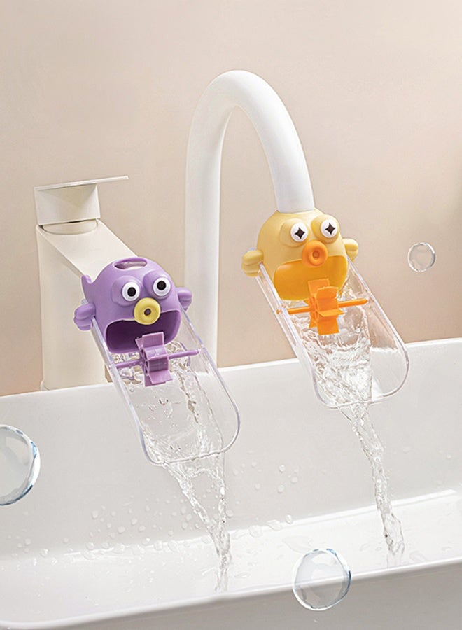 HOMESTAR 2 Packs Cartoon Faucet Extender for Toddlers, Kids Sink Extender for Bathroom, Kitchen, Baby Hand Washing Water Spout Extender Fits Standard & Gooseneck Faucet - Image 1