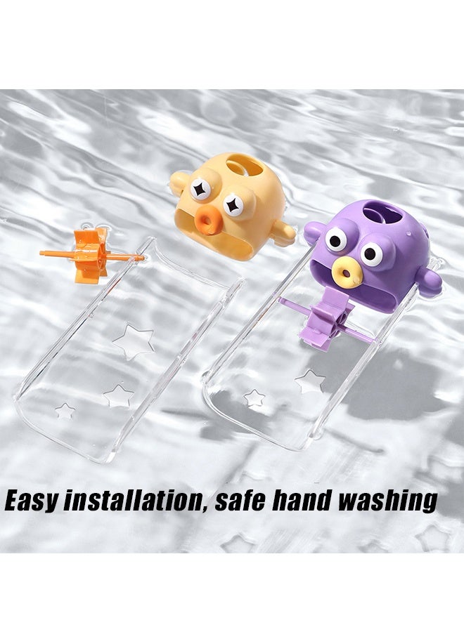 HOMESTAR 2 Packs Cartoon Faucet Extender for Toddlers, Kids Sink Extender for Bathroom, Kitchen, Baby Hand Washing Water Spout Extender Fits Standard & Gooseneck Faucet - Image 3