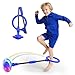 Aidabli Ankle Skip Ball for Kids Foldable Colorful Light Flash Wheel Skip Ball for Adults Indoor Outdoor Game Toys for Kids Girls Boys Gift for Girls Boys Ages 5 6 7 8 9 10 11 12 Years Old Blue - Image 3