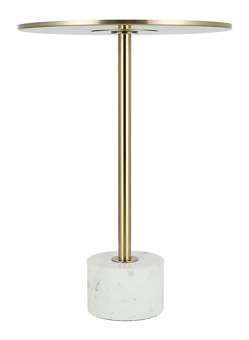 Generic Metal Side Table Marble Base 35.6* 35.6*48.5 cm  - Image 3