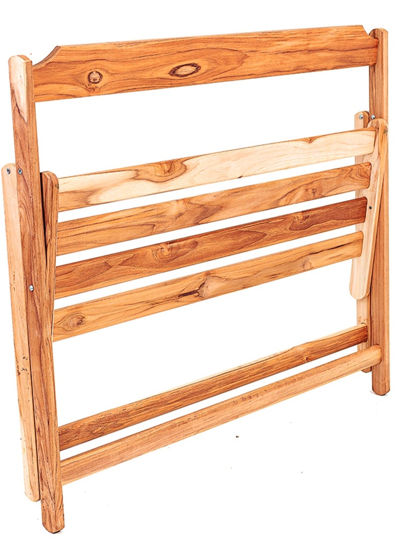 TRAMONTINA Since 1911,Made in Brazil- Beer Foldable Bench With Sanded Finish Teak Wood FSC Certified  - Image 2
