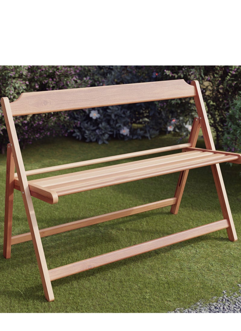 TRAMONTINA Since 1911,Made in Brazil- Beer Foldable Bench With Sanded Finish Teak Wood FSC Certified  - Image 5