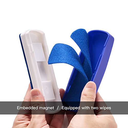 Ddaowanx Whiteboard Eraser, Magnetic Dry Erase Eraser, Glass Board Eraser,School and Office Supplies, Pack of 2 (Blue) - Image 4