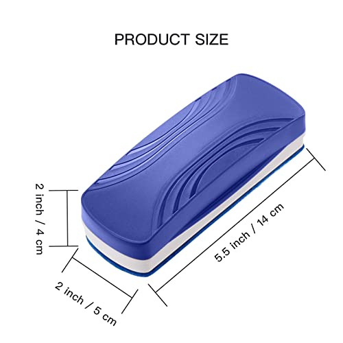 Ddaowanx Whiteboard Eraser, Magnetic Dry Erase Eraser, Glass Board Eraser,School and Office Supplies, Pack of 2 (Blue) - Image 2