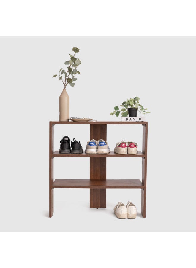 Hometown Homztown Cache Shoe Cabinet in Beige – Stylish Storage for Your Footwear, H80 x W30 x D80 cm  - Image 1