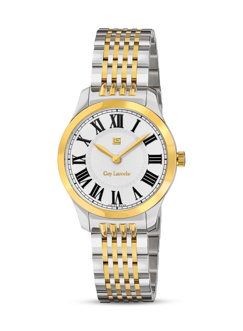Guy Laroche Louise Watch for Women with Silver and Gold Stainless Steel Bracelet 29 mm 5 Atm  - Image 1