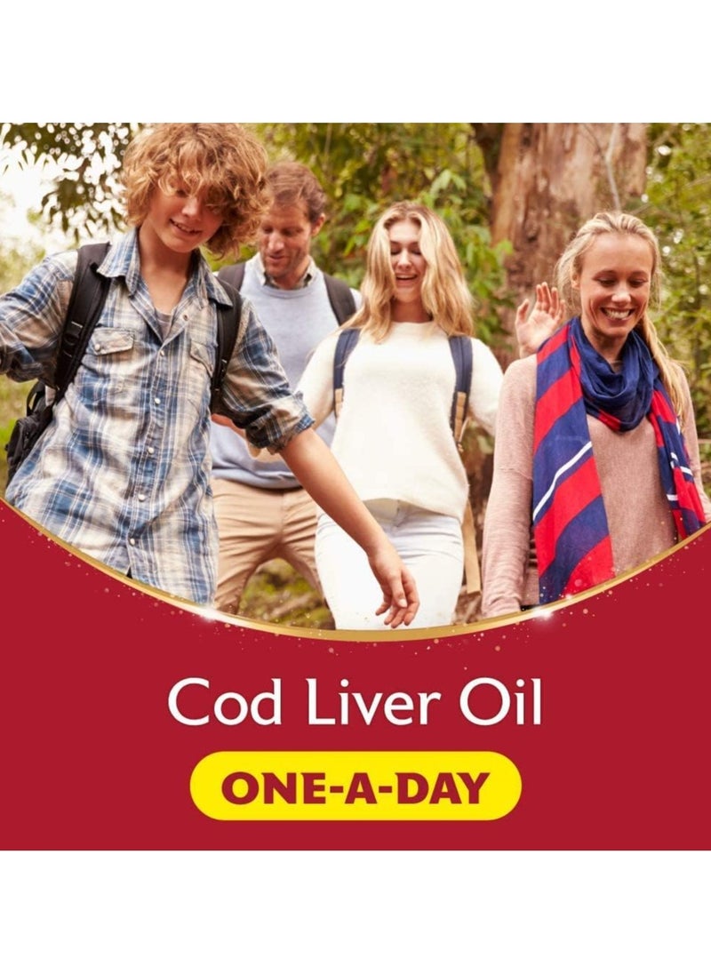 Seven Seas - Cod Liver oil, 480mg Fish Oil, 120mg Omega-3, 120 Capsules - Image 1