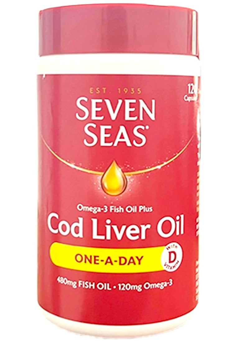 Sevenseas زيت كبد سمك القد النقي 120 كبسولة - Image 1