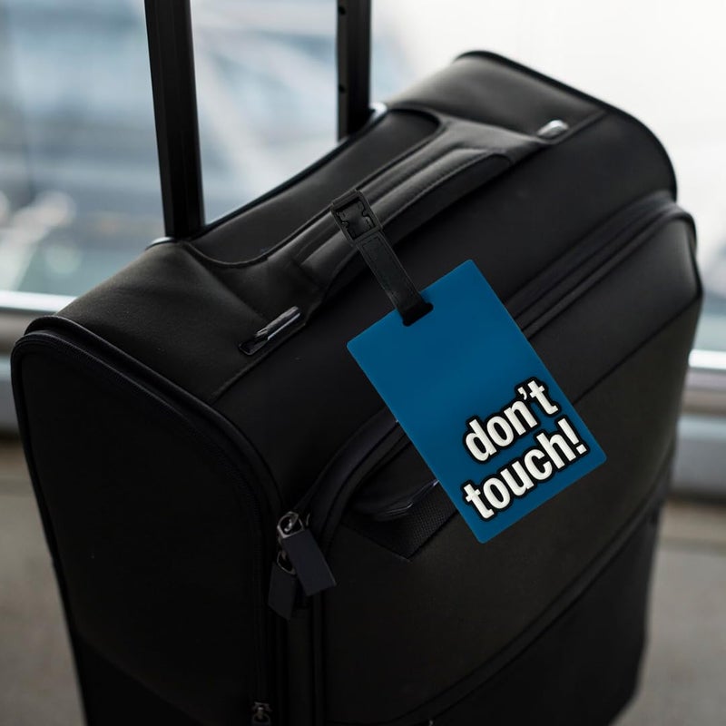 Eitheo Luggage Tags for Kids with Name & Address Label | Silicone Luggage-Tags for Suitcases, Tags for Travel Bags/School Bags Identification tag Colorful Multi (Don’t Touch) - Image 2