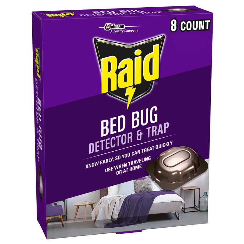Raid Bed Bug Detector & Trap Early Detection and Monitoring for Home or Travel 8 Count (Pack of 1) - Image 1