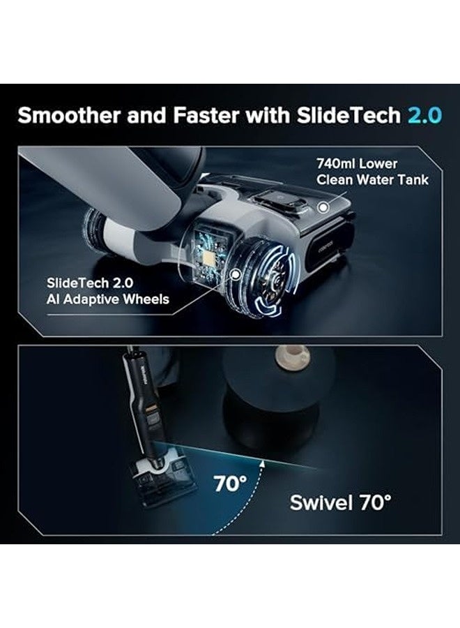 roborock F25 ACE Combo 5-in-1 Cordless Wet Dry Vacuum Cleaner | 20000Pa Suction, 194°F 5min Self-Cleaning, AI Assistant Wheels, 180° Lie-Flat, 65min Runtime, Smart Floor Washer for Hard Floors - Image 5