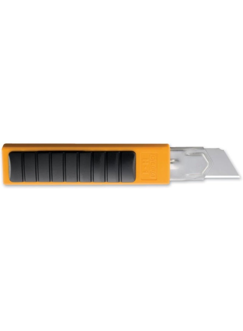 OLFA H-1 Extra Heavy Duty Utility Knife 25mm – Professional Snap-Off Cutter with Anti-Slip Rubber Grip & Ratchet Lock - Image 3
