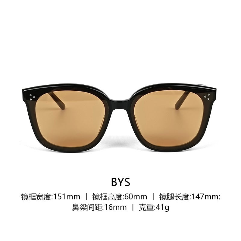 GM Black Frame Sunglasses Womens Sunset Yellow Lens BYS-Tea - Image 1