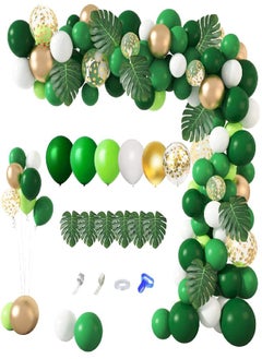 Amandir 140Pcs Jungle Party Balloons Garland Arch Kit, Gold Green Balloons Dinosaur Party Decoration with Palm Leaves for Safari Animal Wild One Birthday Baby Shower Decoration Party Supplies - pzsku/Z1761F5A4C4A8A25E0DA5Z/45/_/1692953025/b8ccda23-03a8-4afd-8294-c87ad837a700