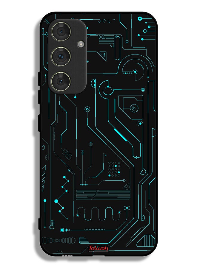 Tolwak Samsung Galaxy A54 5G Protective Case Cover Digital Art Circuits Minimalism Multiple Display - Image 1