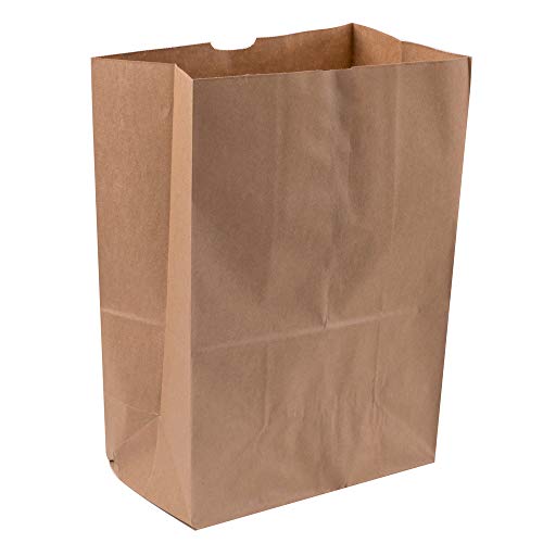 Jufay Shop&Save Large Paper Grocery Bags, 12x7x17 Kraft Brown Heavy Duty Barrel Sack 57 Lbs ,Grocery Shopping Takeout Bags 50 - Image 1