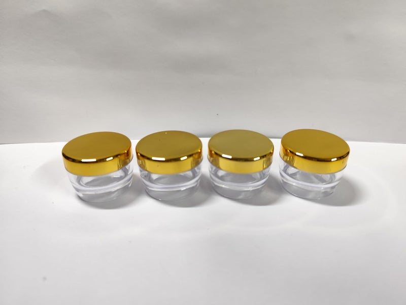 SHREE MAHA 5gm Empty Cosmetic Containers Acrylic Jars Small Containers for Cosmetics Lip Balm ContainersTransparent Jar with Golden Cap Pack of 24pcs  - Image 4